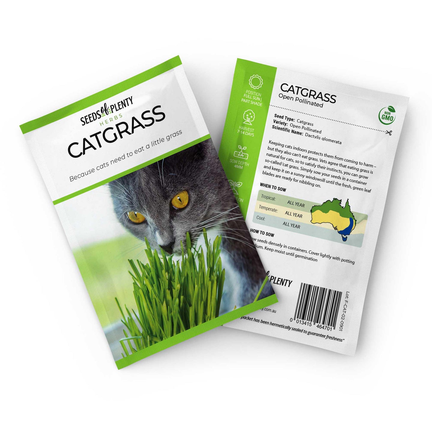 CAT GRASS - Seed Packet - Dactylis glomerata