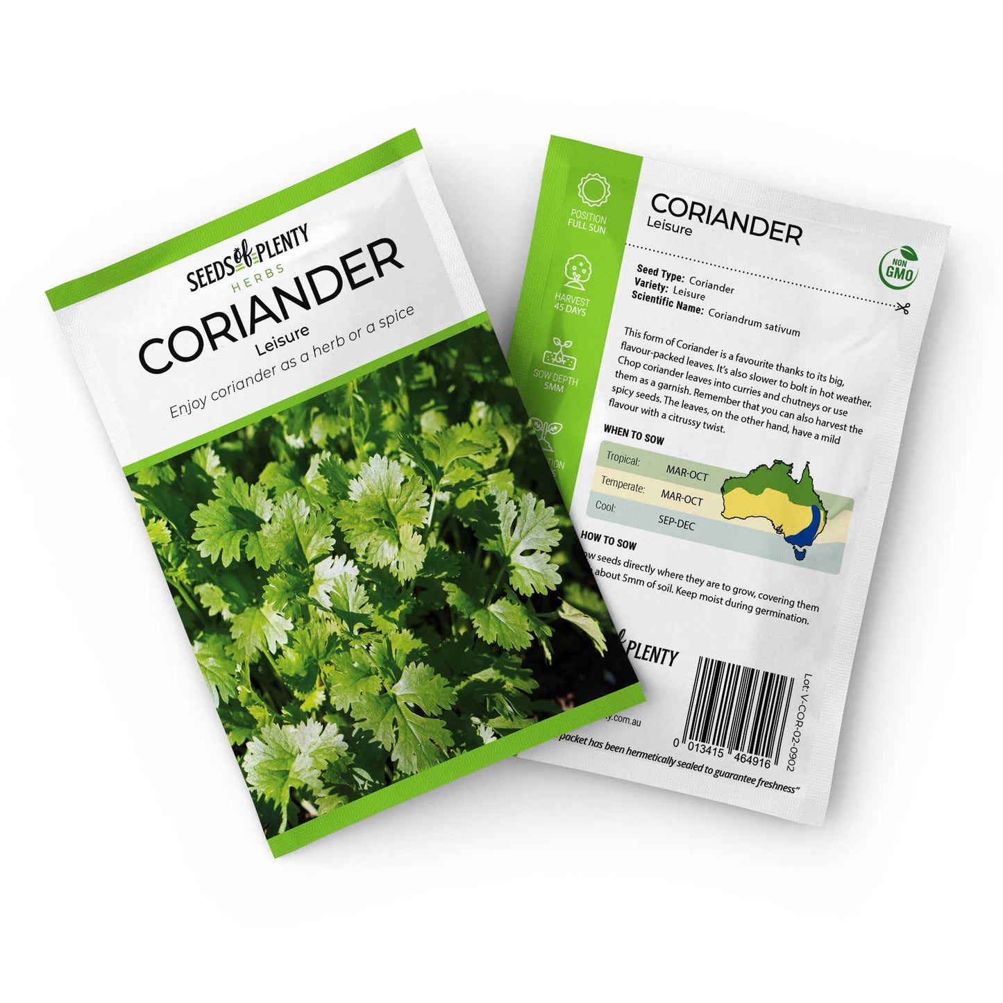 CORIANDER - Leisure Seed Packet - Coriandrum sativum