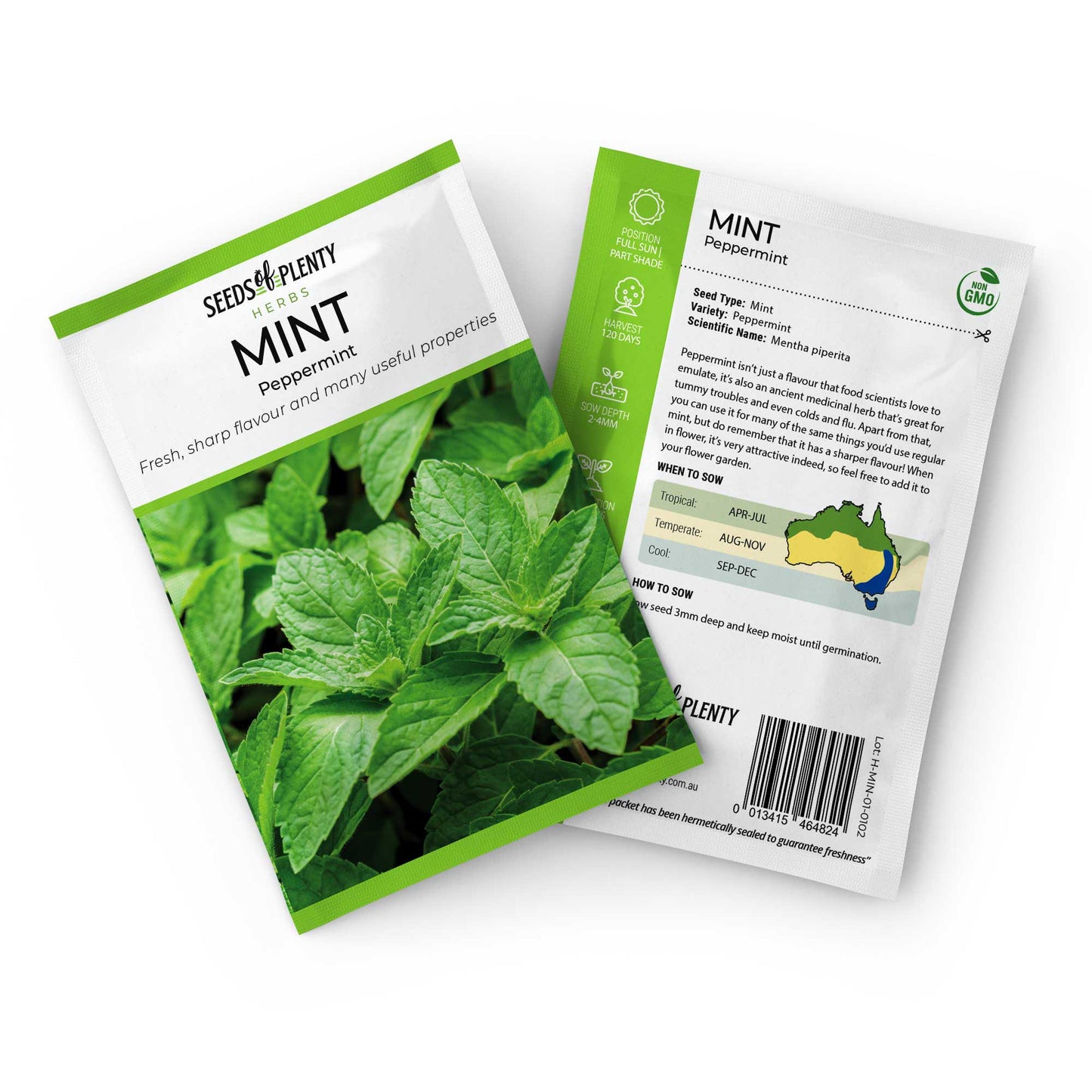 MINT - Peppermint Seed Packet - Mentha piperita