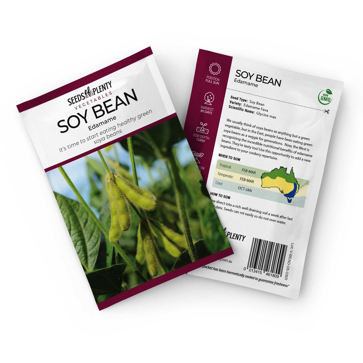 SOY BEAN - Edamame Seed Packet - Vicia faba