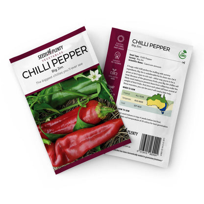 CHILLI PEPPER - Big Jim Seed Packet - Capsicum annuum