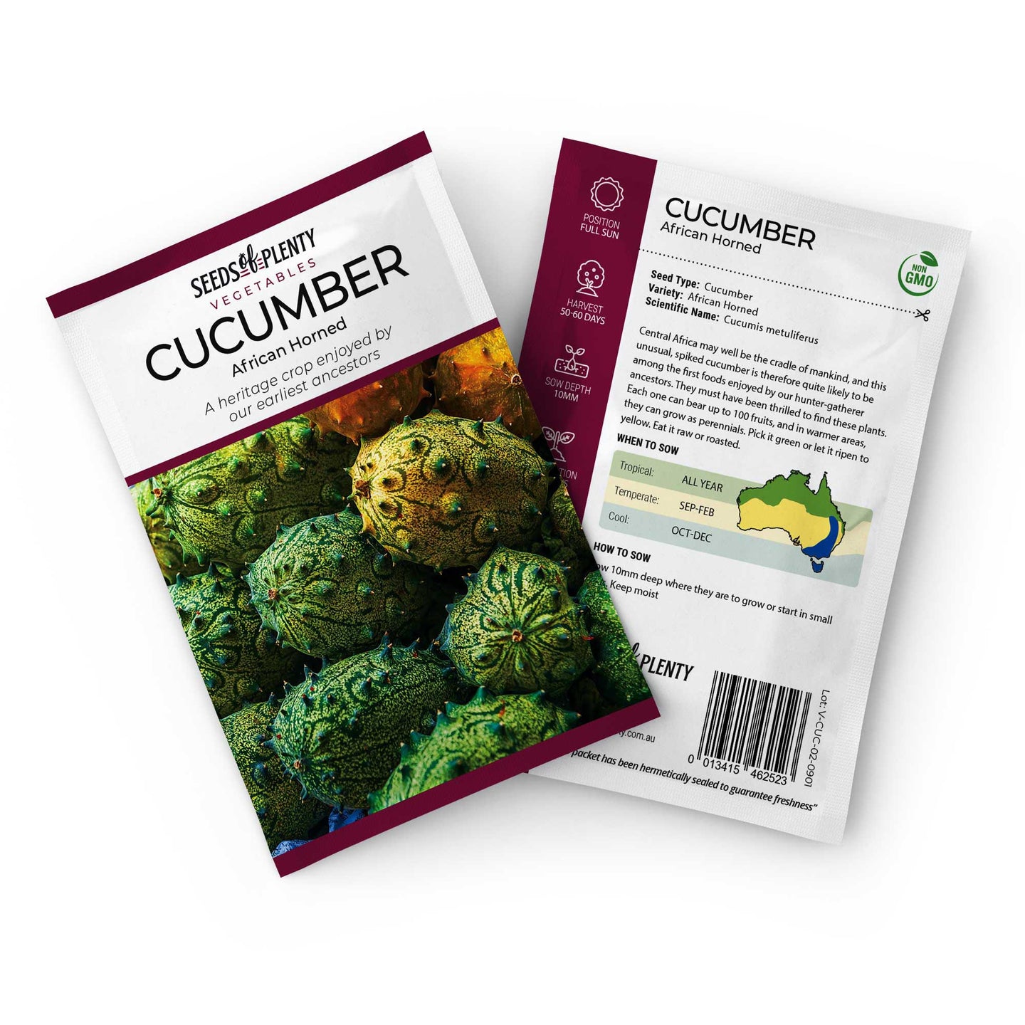 CUCUMBER - African Horned Seed Packet - Cucumis metuliferus