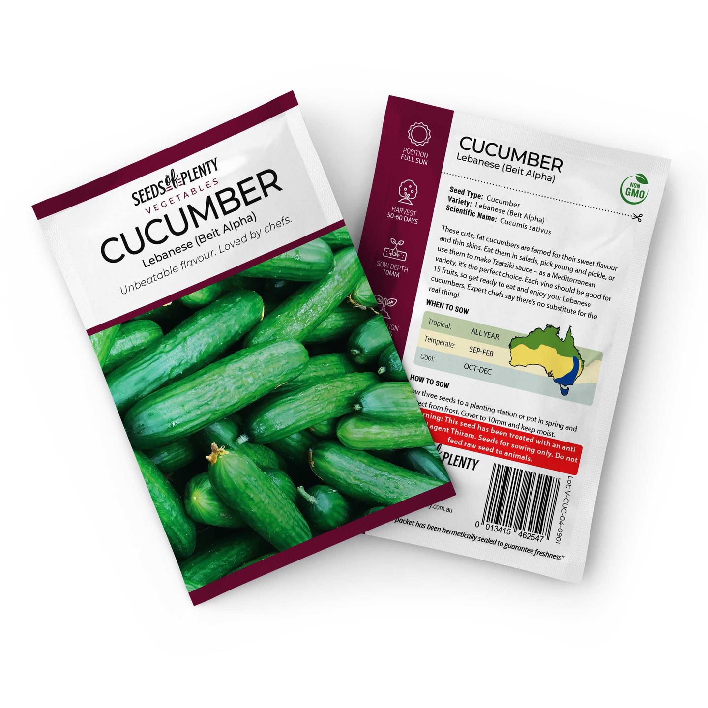 CUCUMBER - Lebanese (Beit Alpha) Seed Packet - Cucumis sativus