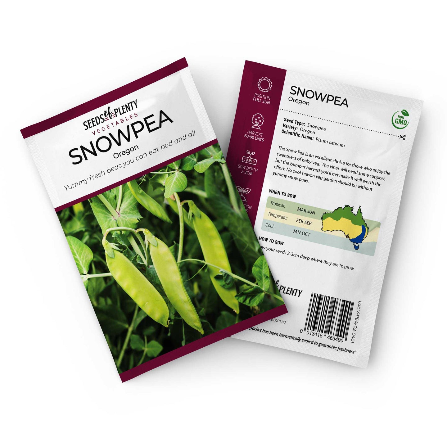 SNOWPEA - Oregon Seed Packet - Pisum sativum