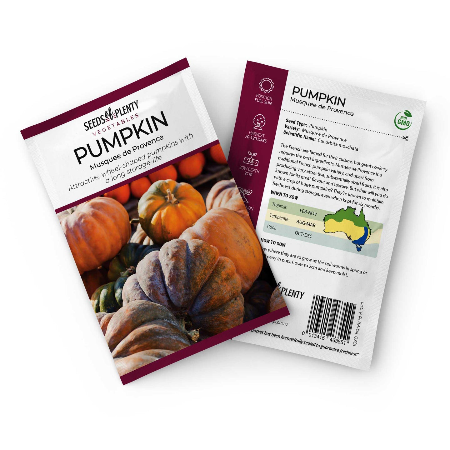 PUMPKIN - Musquee de Provence Seed Packet - Cucurbita moschata