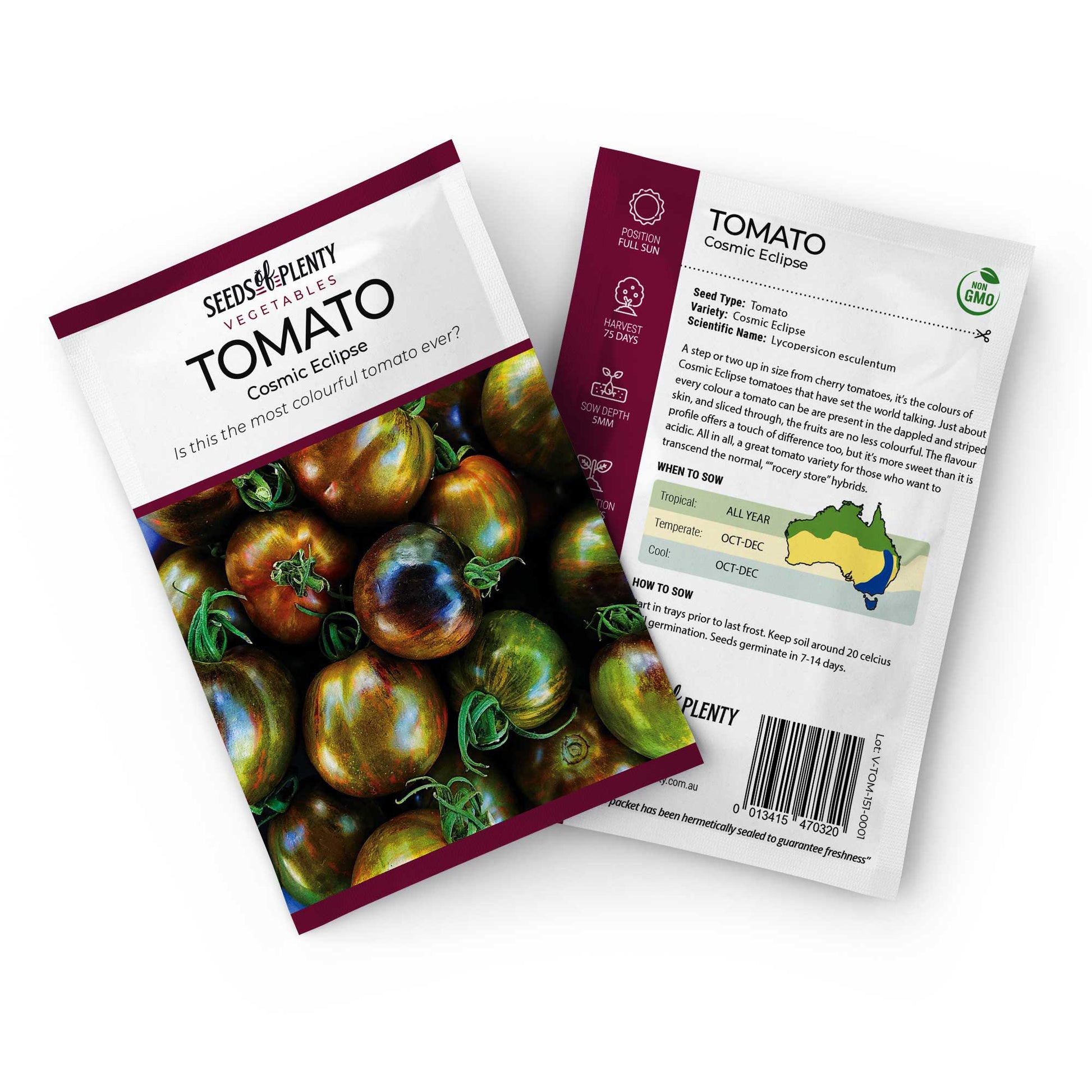 TOMATO - Cosmic Eclipse Seed Packet - Lycopersicon esculentum