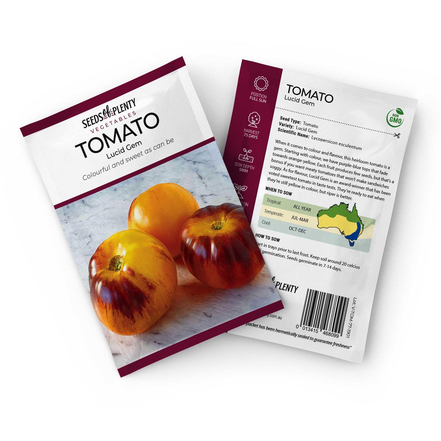 TOMATO - Lucid Gem Seed Packet - Lycopersicon esculentum
