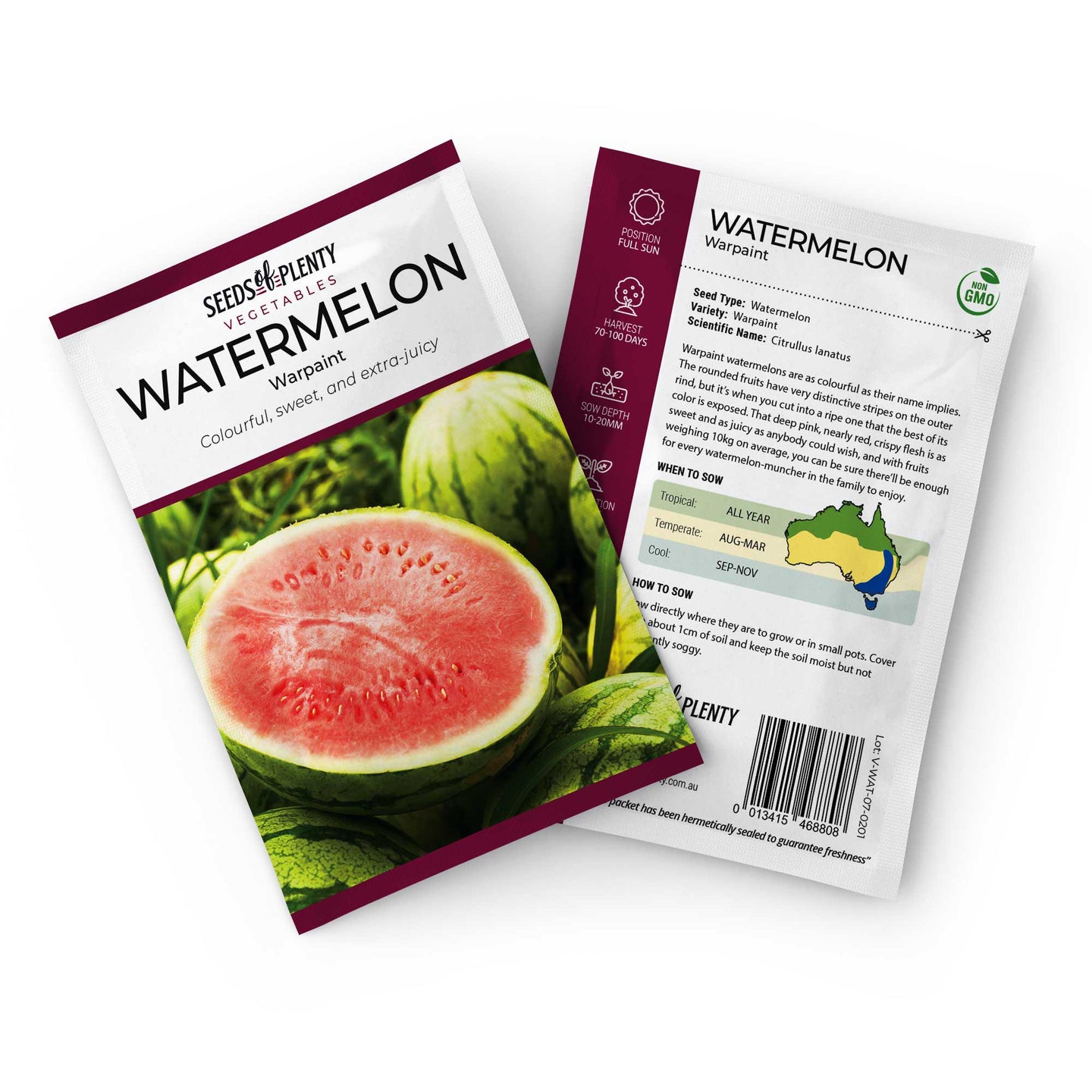 WATERMELON - Warpaint Seed Packet - Citrullus lanatus